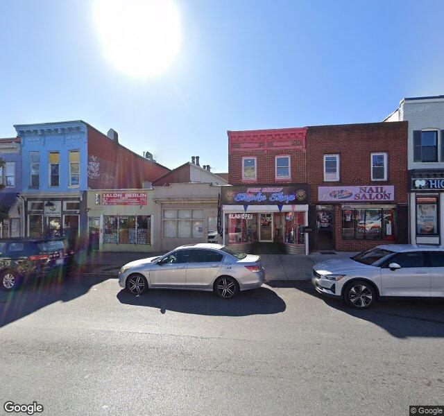 Golden Barber Shop storefront - Baltimore